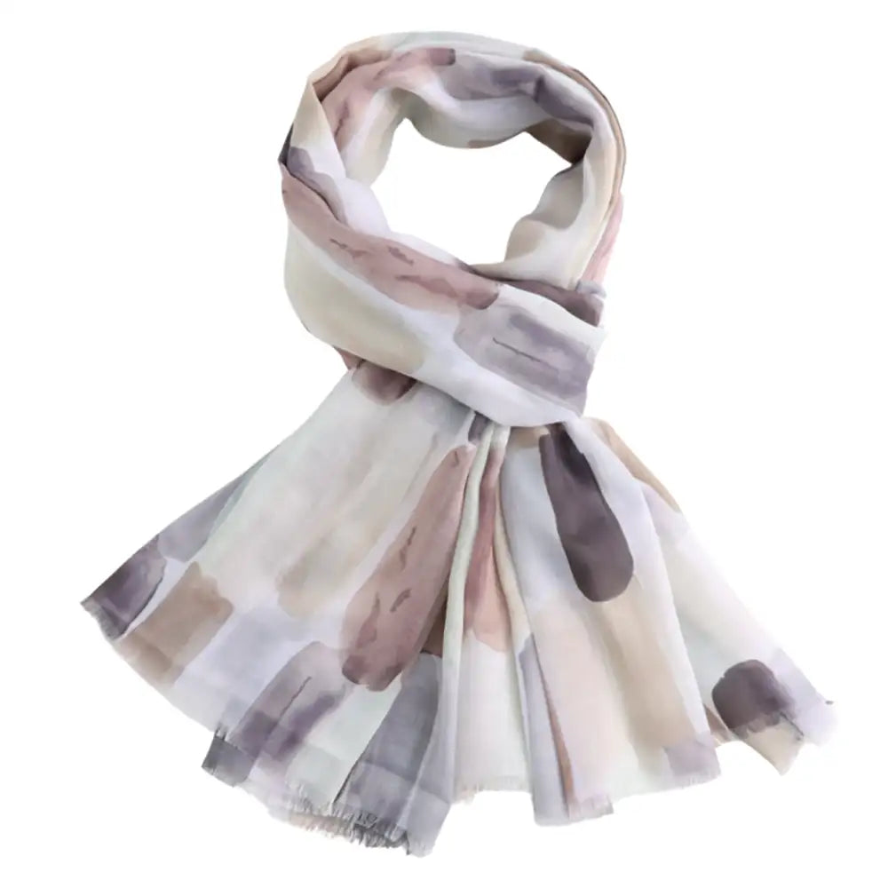 Watercolour Brushstroke Scarf - Mushroom
