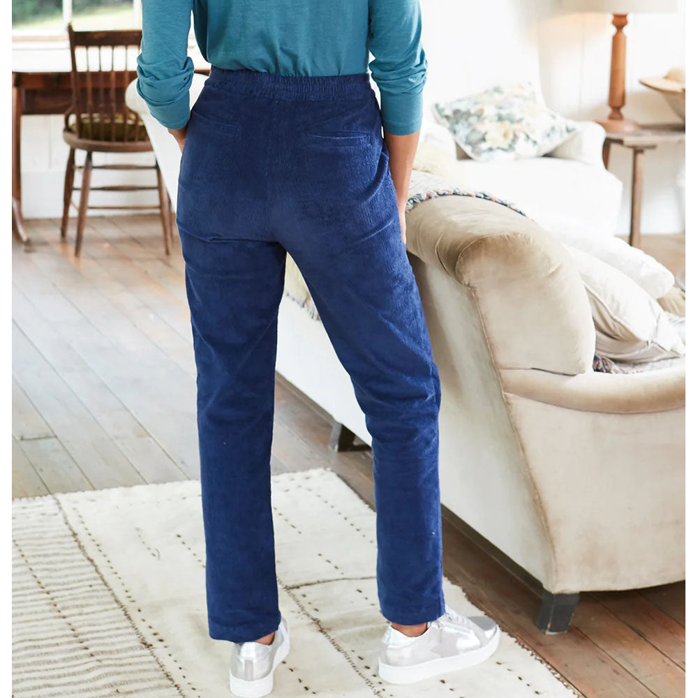 Straight Leg Cord Trousers - Blue