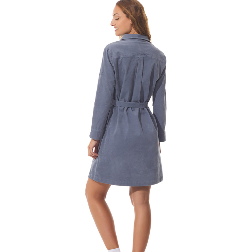 Cord Shirt Dress - Storm Blue