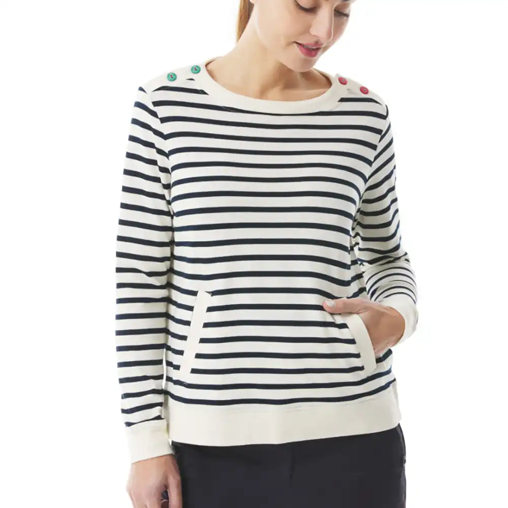 Madly Striped Sweater - Ecru & Marine
