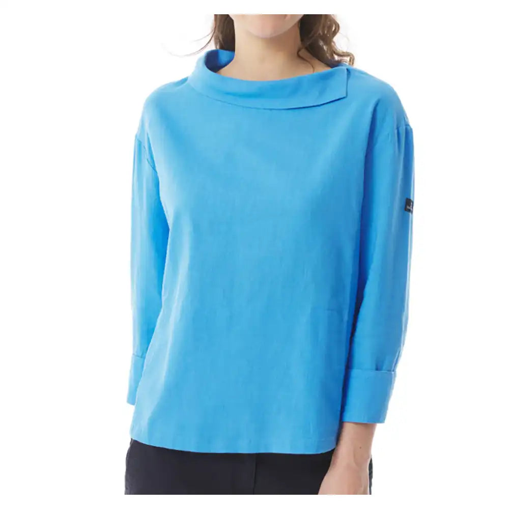 Asymmetric Collared Blouse - Bleuet