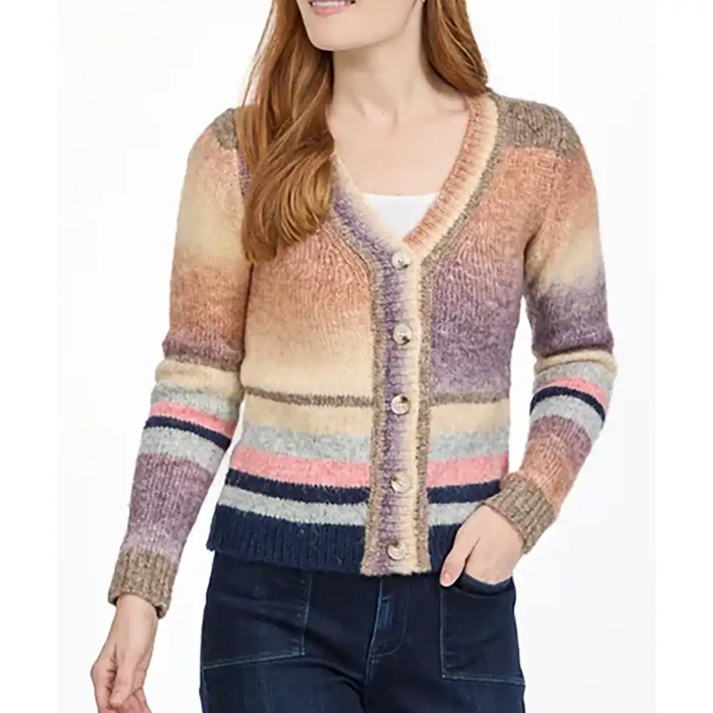 Space Dye Cardigan - Taupes