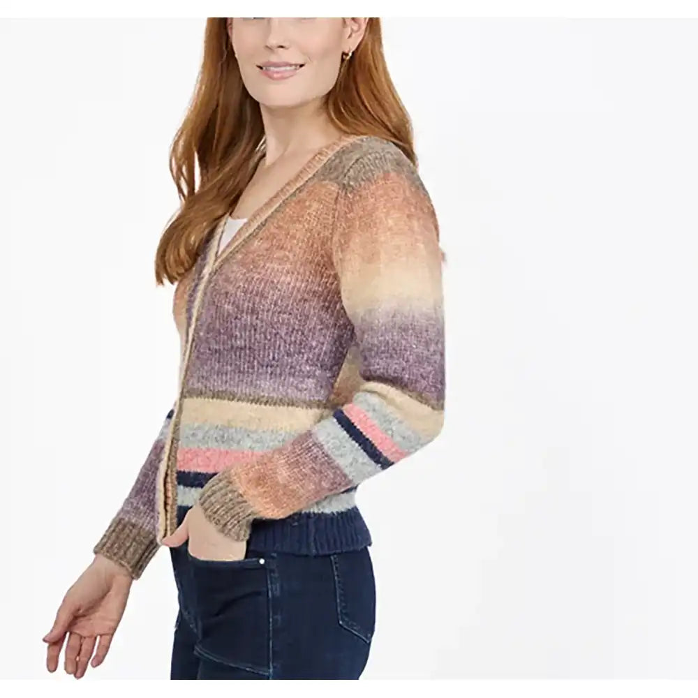 Space Dye Cardigan - Taupes