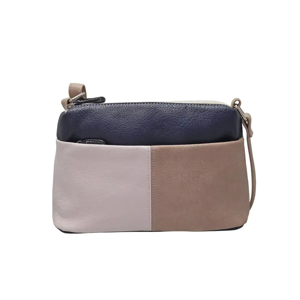 Isla Cross Body Bag - Navy & Mink