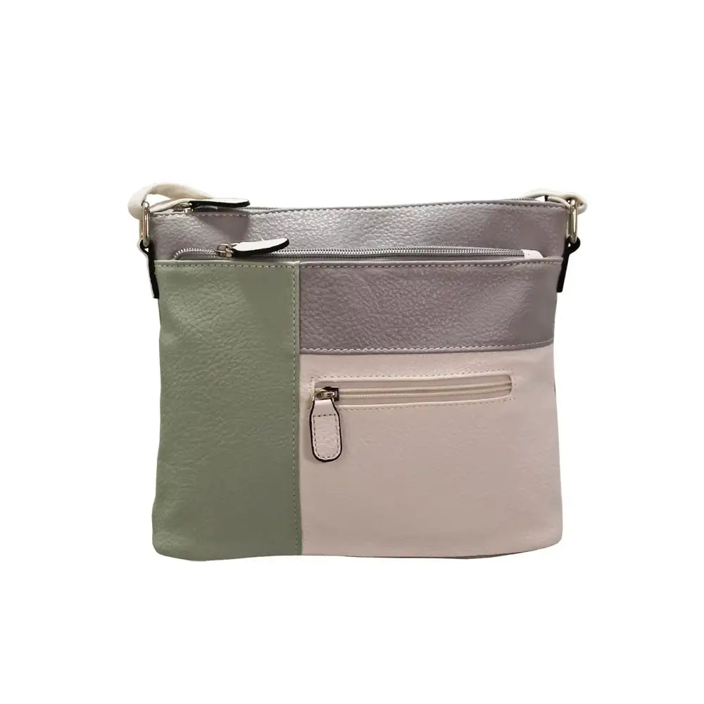 Molly Patch Work Bag - Mint & Grey
