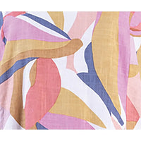 Abstract pattern with colorful shapes on a white background