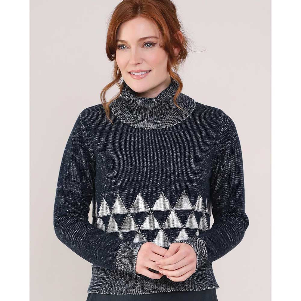 Triangular Roll Neck in Raven