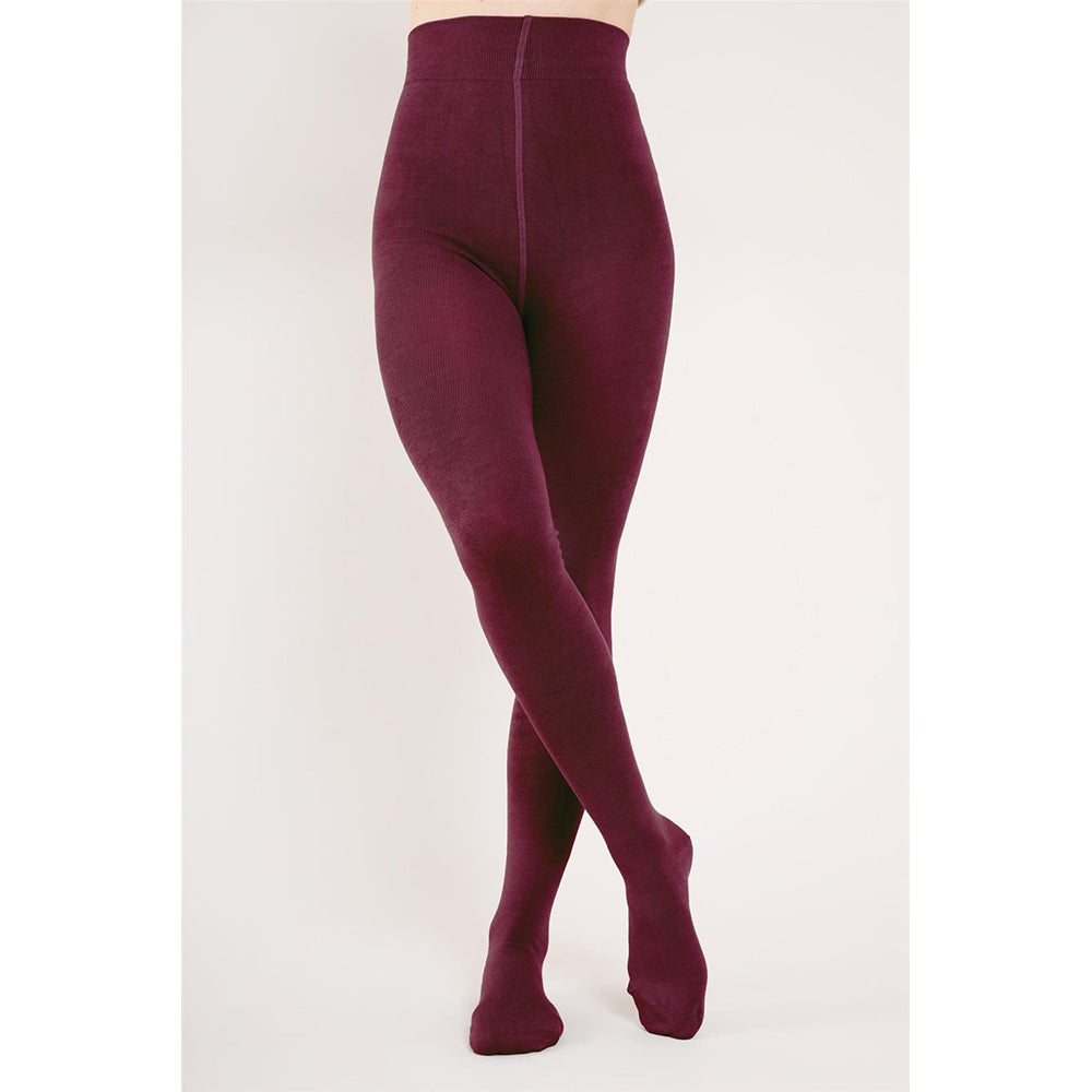 Nomads Knitted Bamboo Tights - Cranberry