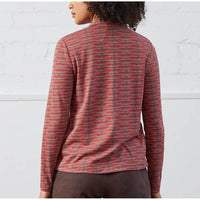 Nomads collared shirt with two button pullover fitting. Siltstone pattern. Back view.