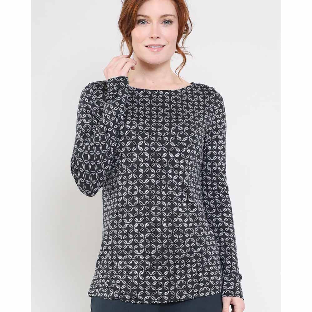 Kikki Boat Neck Top in Raven