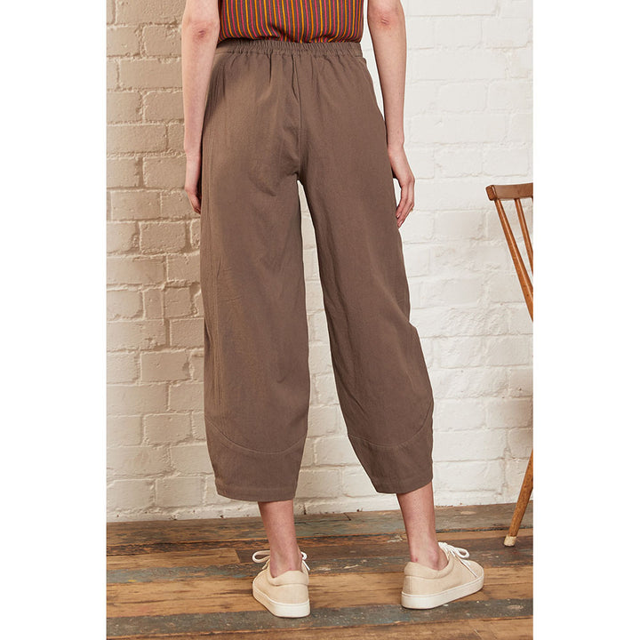 Nomads Twist Cotton Bubble Trousers in Carob