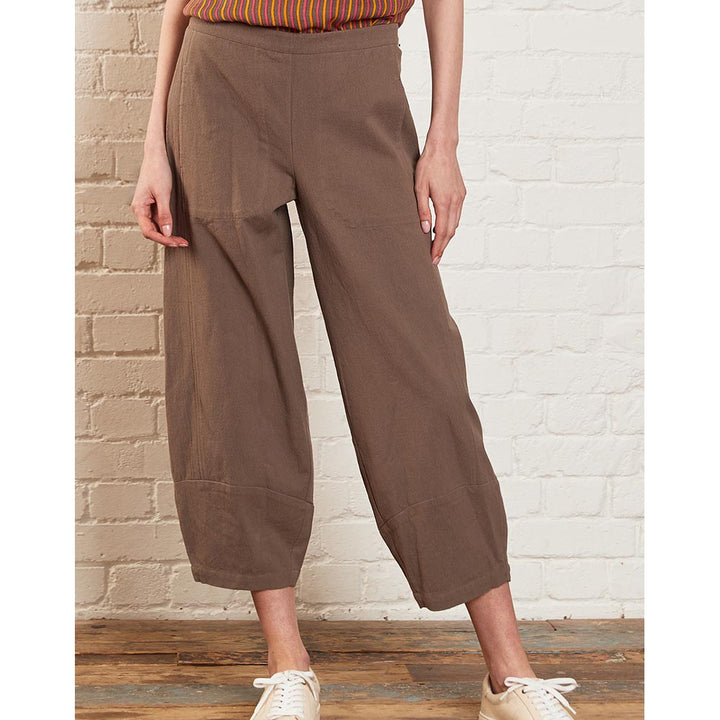 Nomads Twist Cotton Bubble Trousers in Carob