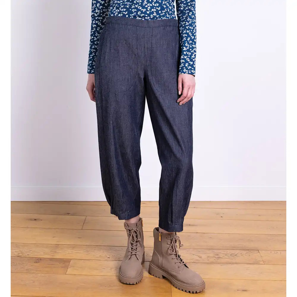 Elasticated Bubble Trousers - Chambray