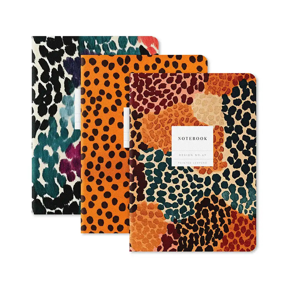 Design 9 Painted Leopard 3 pack notebooks