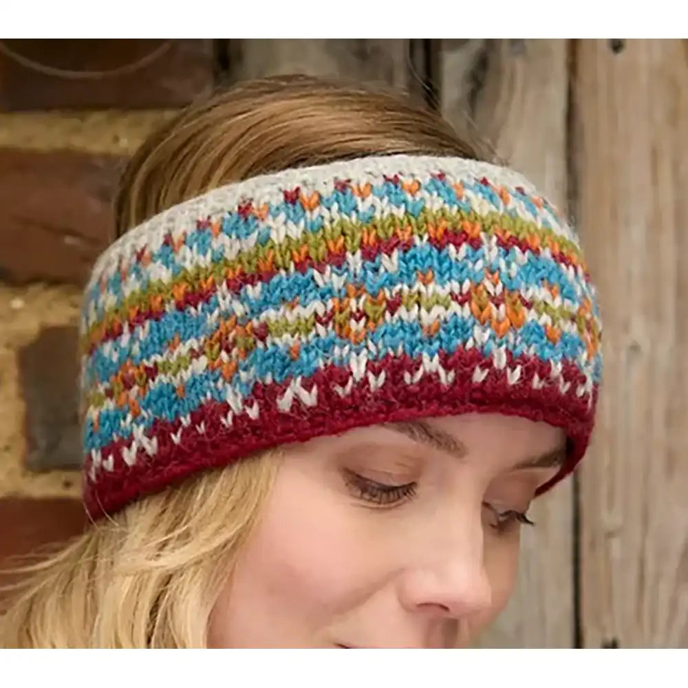 Iona Woollen Headband - Burgundy