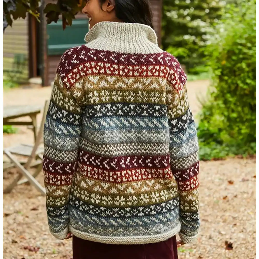 Nordic Inspired Wool Knit Cardigan