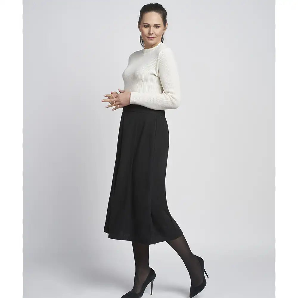 A-line Corduroy Skirt - Black