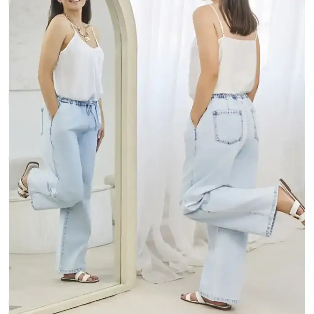 Loose Fitting Baggy Jeans - Light Indigo