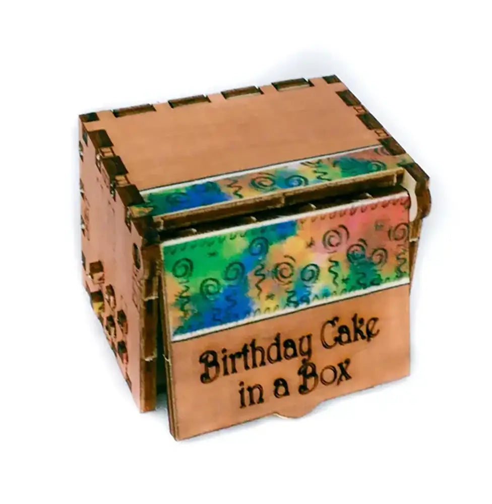 Pop-Up Birthday Cake Box Postcard
