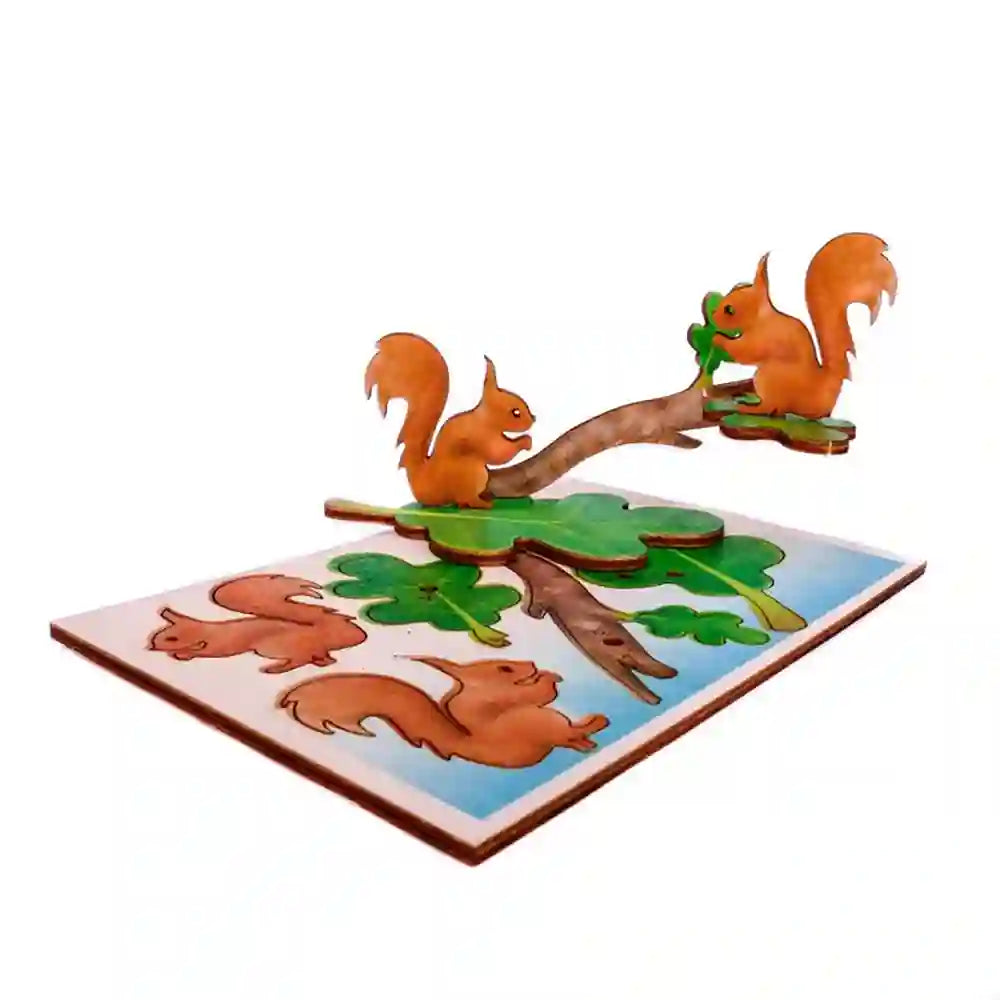 Pop-Up Red Squirrel Card