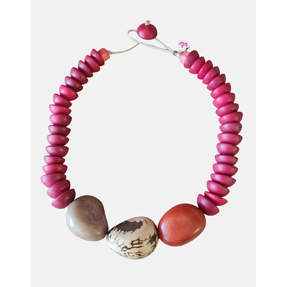 Vegetable Ivory Red Necklace