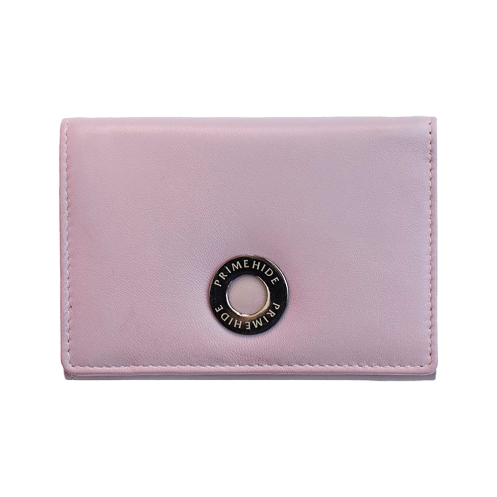 Leather RFID Frame Purse Mauve