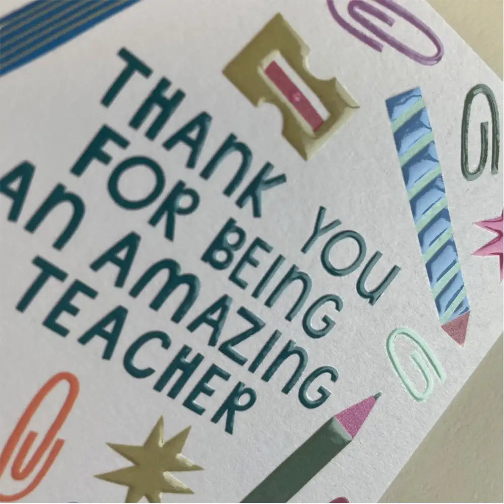 Thank You Card - To An Amazing Teacher