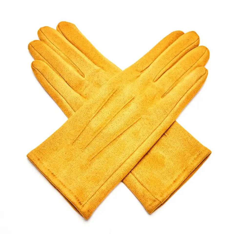 Mustard Soft Fabric Gloves