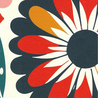 Bold flower vintage stylised greetings card.