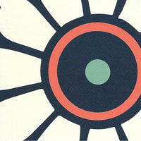 Vintage retro large daisy eye greetings card