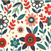 Vintage retro floral greetings card