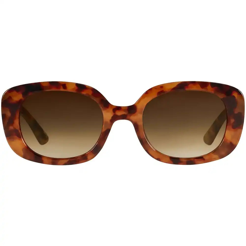 Holly Rectangle Sunglasses - Amber Tortoiseshell
