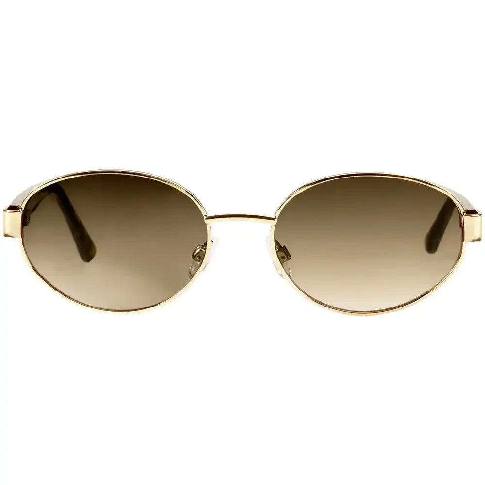 Margot Oval Sunglasses - Gold & Amber