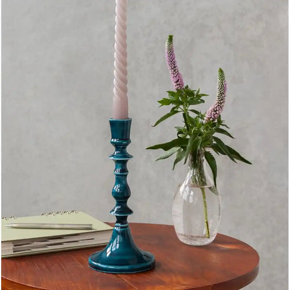 Enamel Candle Stick - Blue