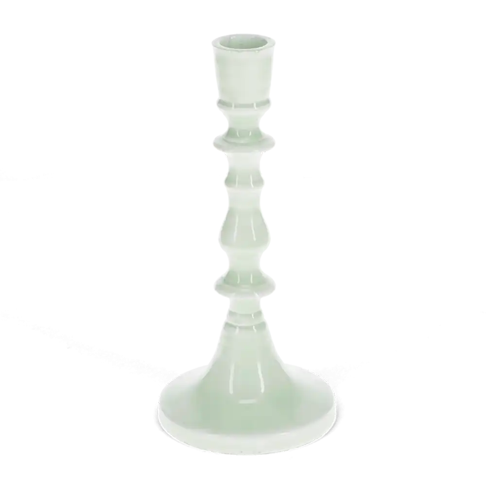 Enamel Candle Stick - Light Green