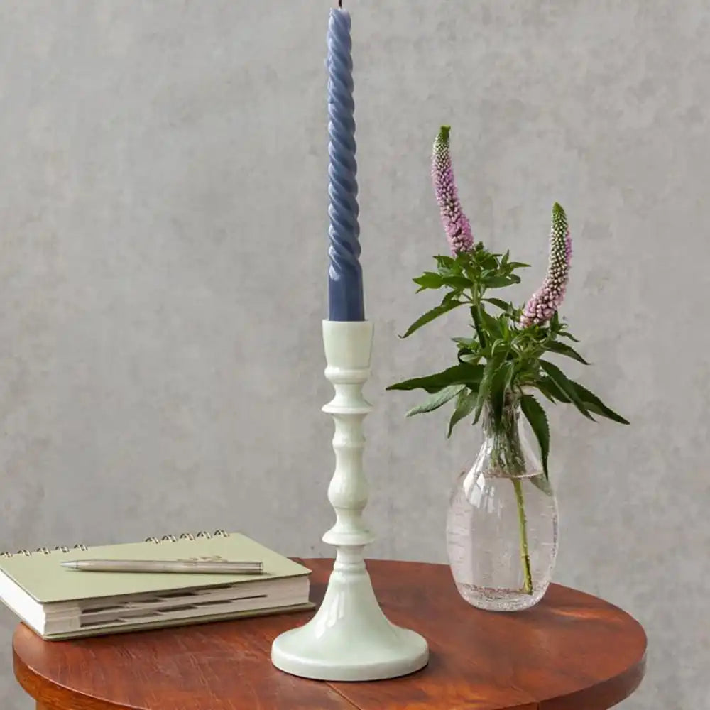 Enamel Candle Stick - Light Green