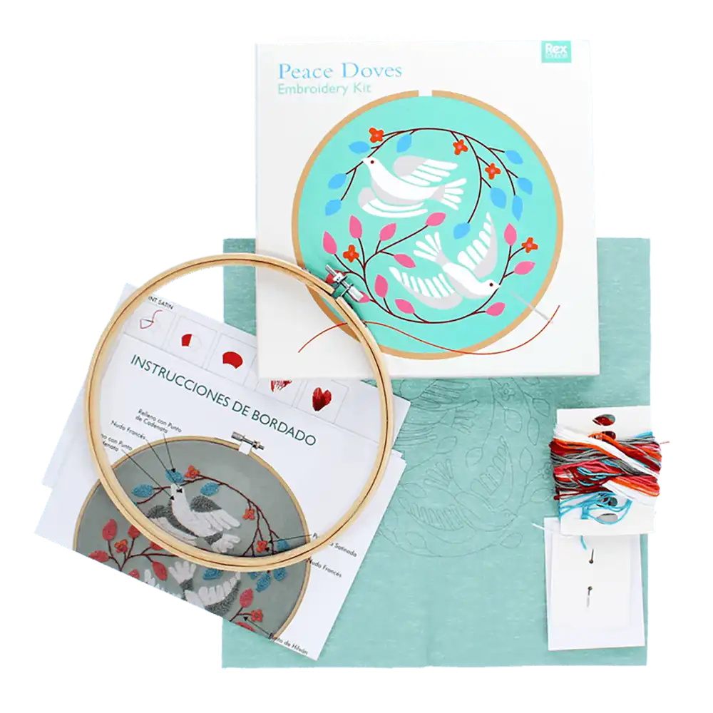 Embroidery Gift Set - Peace Doves