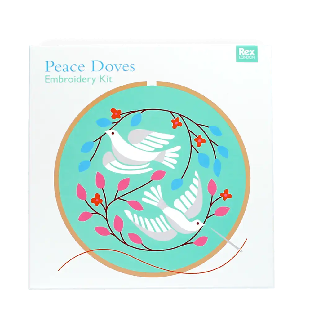 Embroidery Gift Set - Peace Doves