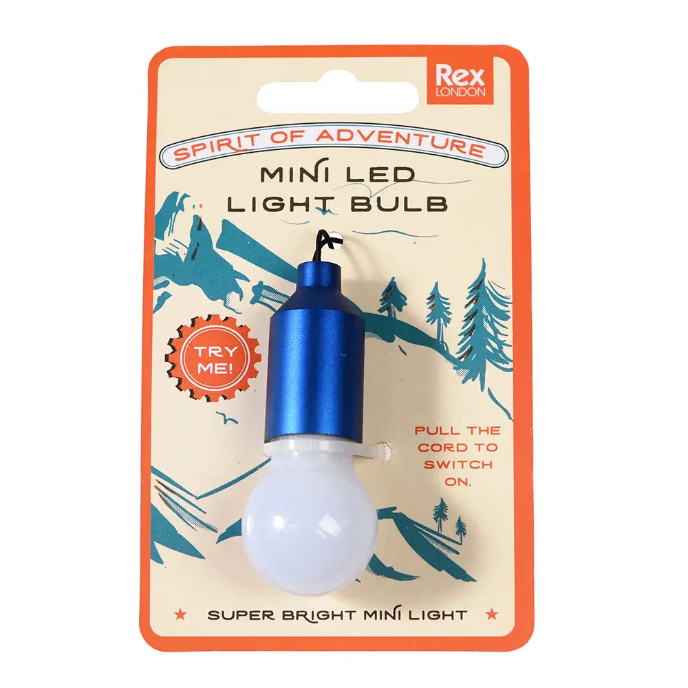 Mini LED Light Bulb Keyring Torch - Blue
