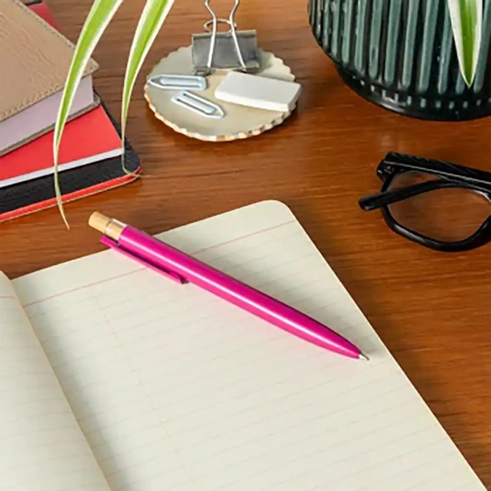 Recycled Aluminium Ballpoint Pen - Hot Pink