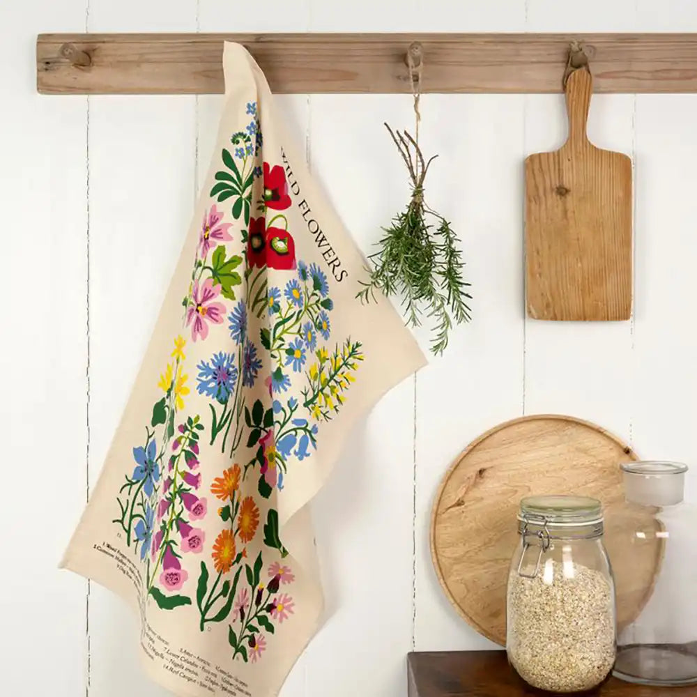 100% Cotton Tea Towel - Wild Flowers