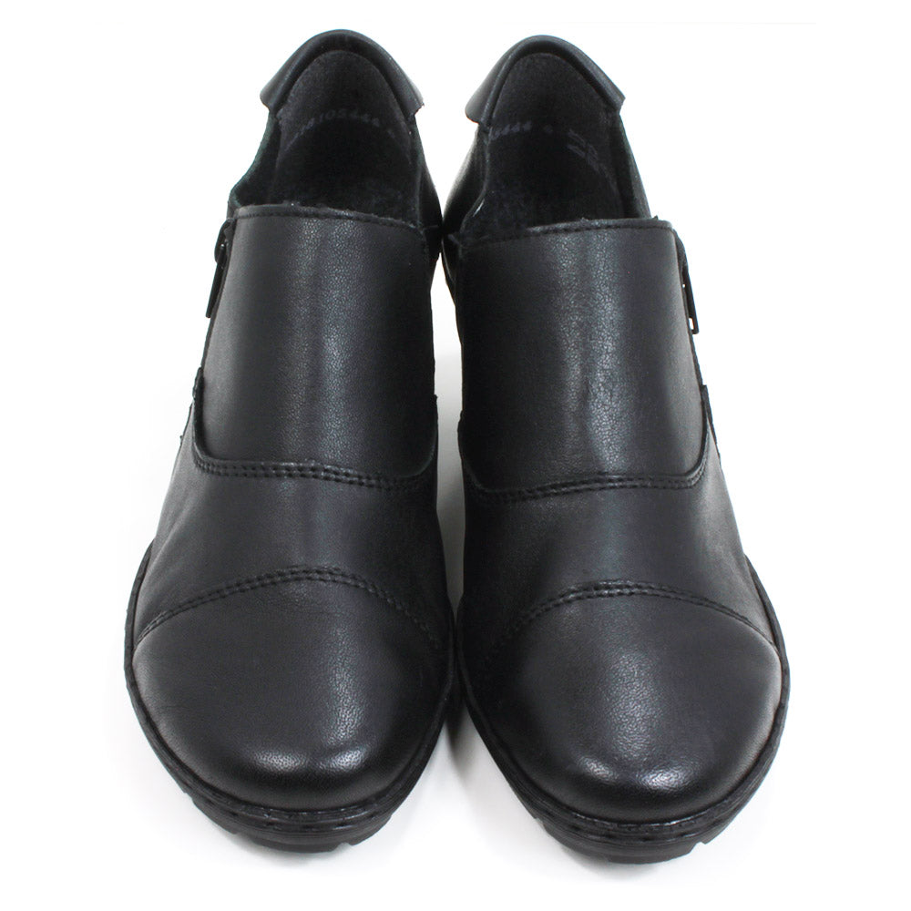 Rieker Black Leather Full Shoes