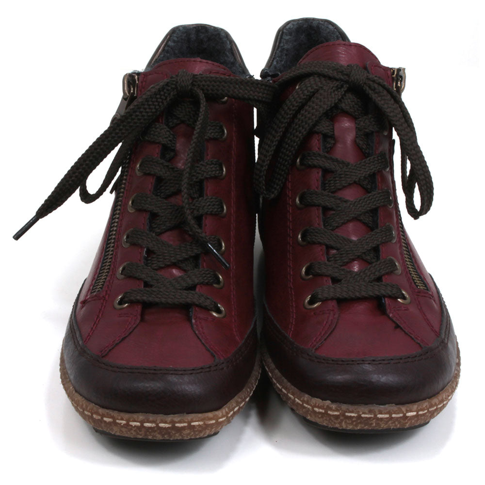 Waterproof High Top Trainers - Red