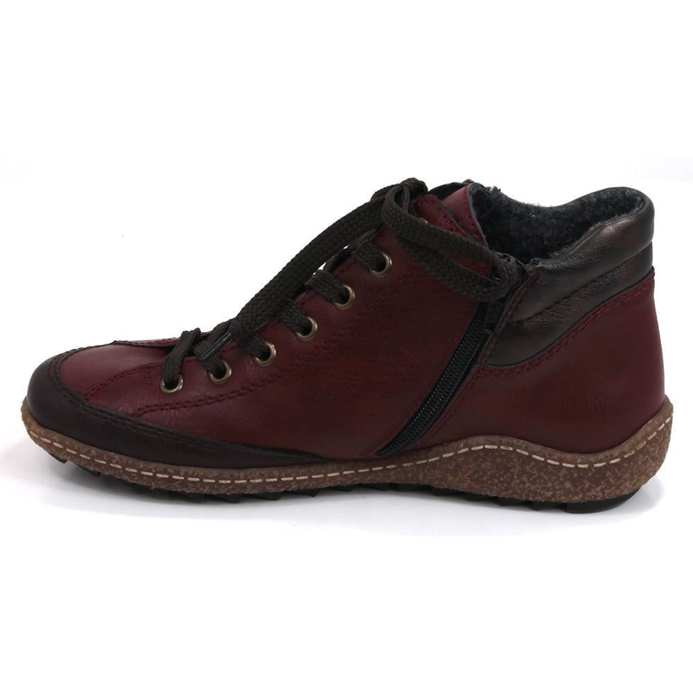 Waterproof High Top Trainers - Red