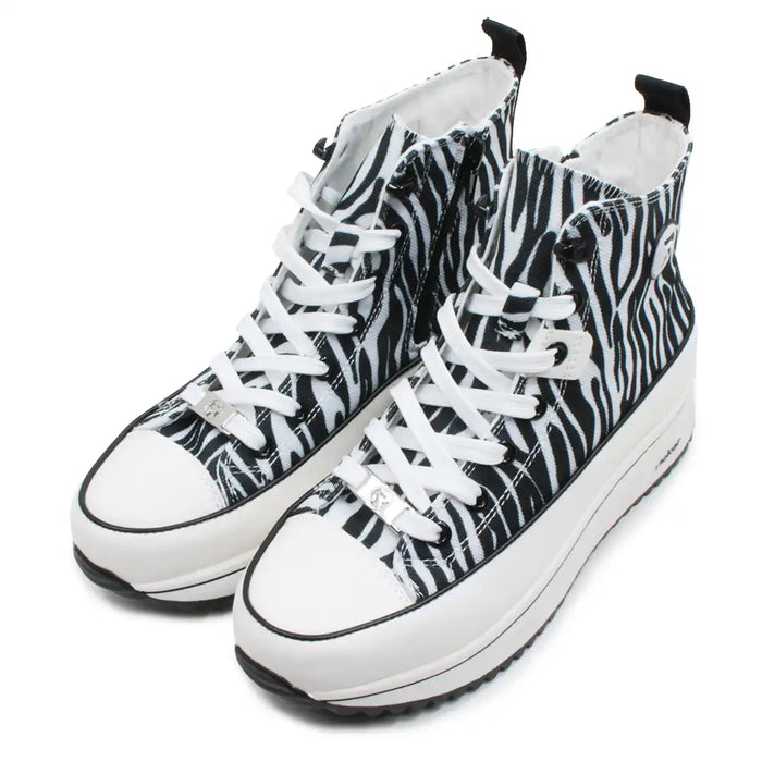 Zebra print high top sneakers