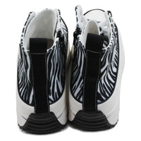 Zebra print high top sneakers