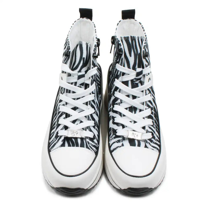 Zebra print high top sneakers