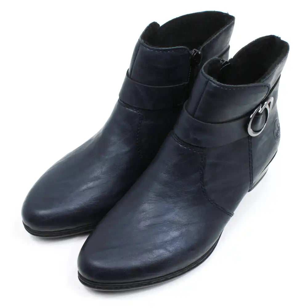 Rieker navy blue ankle boots discount
