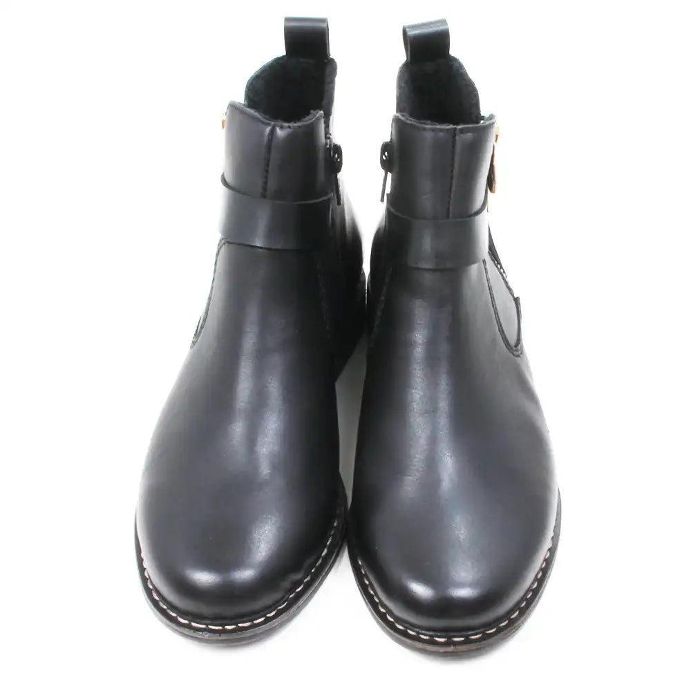 Zip Fastening Chelsea Boots - Black