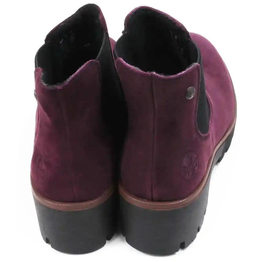 Burgundy Chunky Chelsea Boots